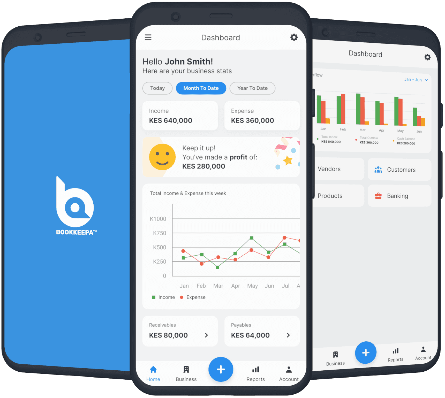 BOOKKEEPA dashboard